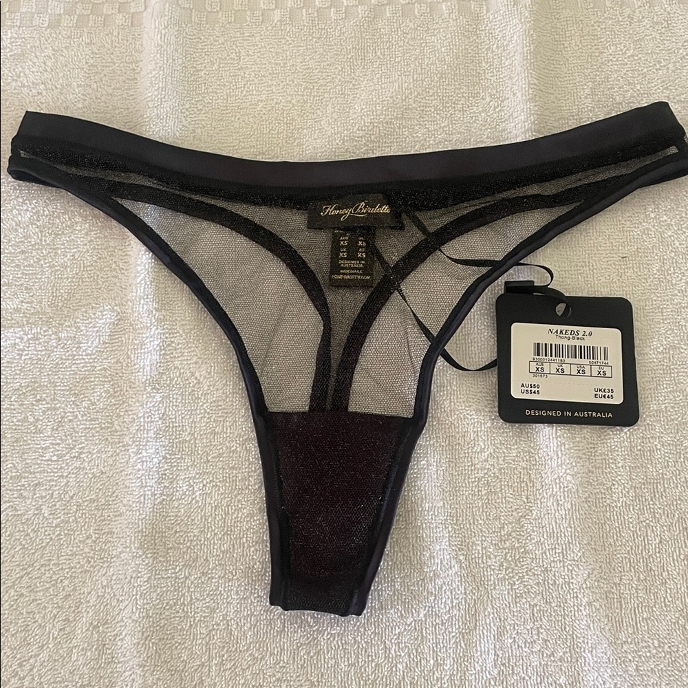 Honey Birdette Black Mesh Panty
